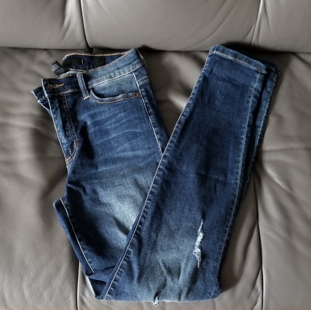 SP Black Distressed Boyfriend Jean
